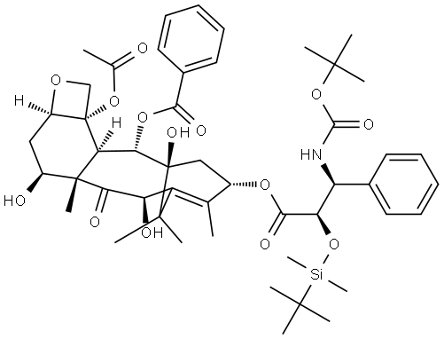 Docetaxel 2’-tert-Butylsimethylsilyl Ether 结构式