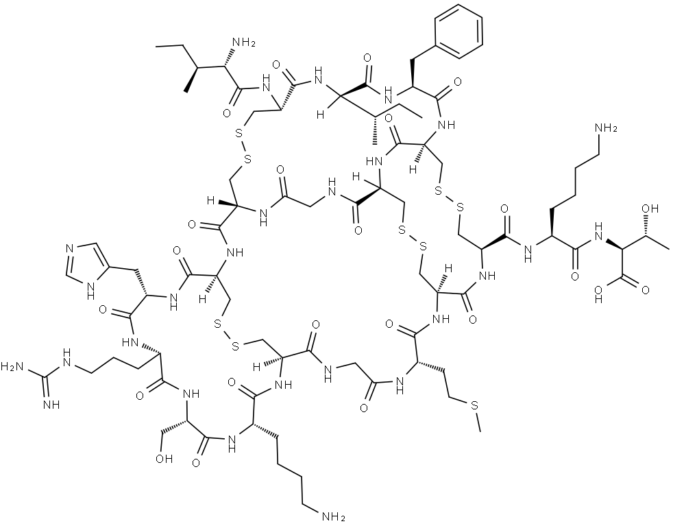 铁调素Hepcidin-20 (human) 结构式