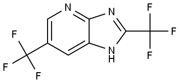 2,6-bis(trifluoromethyl)-3H-imidazo[4,5-b]pyridine 结构式