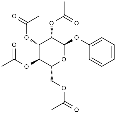 苯基 2,3,4,6-四-O-乙酰基-Α-D-吡喃甘露糖苷 结构式