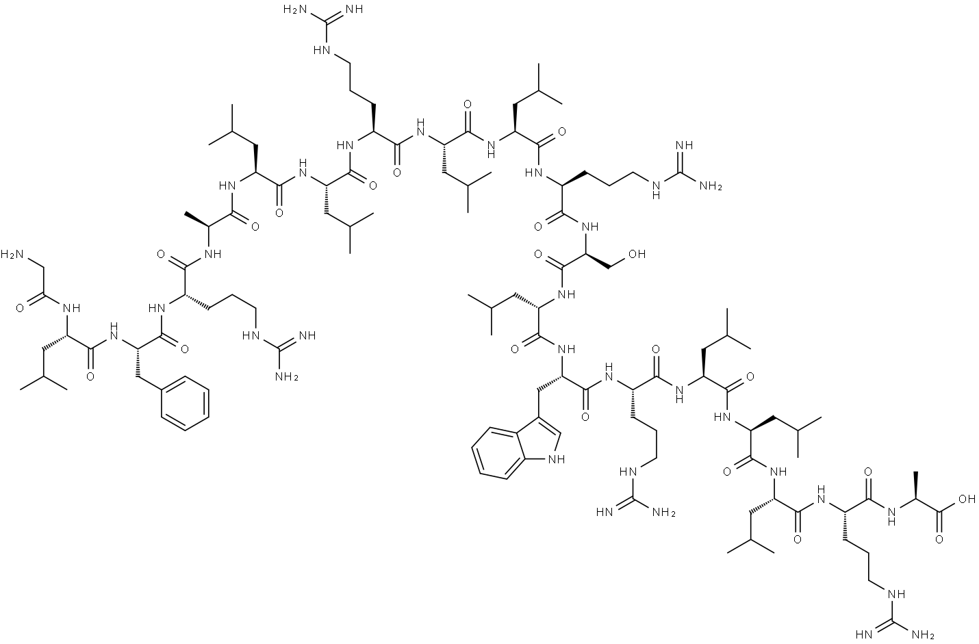 两亲性细胞穿透肽PPTG20 结构式