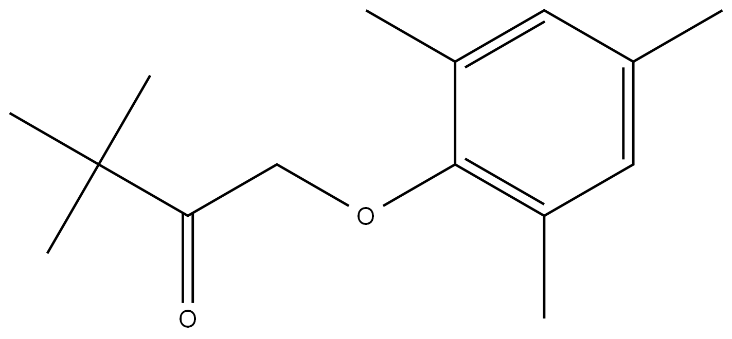 2-Butanone, 3,3-dimethyl-1-(2,4,6-trimethylphenoxy)- 结构式