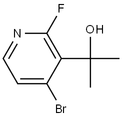 4-Bromo-2-fluoro-α,α-dimethyl-3-pyridinemethanol 结构式