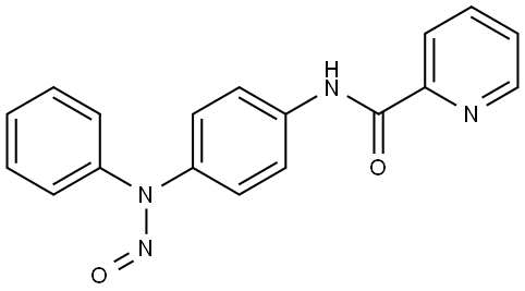 N-(4-(亚硝基(苯基)氨基)苯基)吡啶甲酰胺 结构式