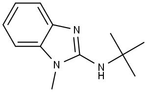 N-tert-Butyl-1-methyl-1H-benzo[d]imidazol-2-amine 结构式