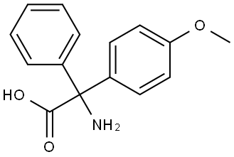 Benzeneacetic acid, α-amino-4-methoxy-α-phenyl- 结构式