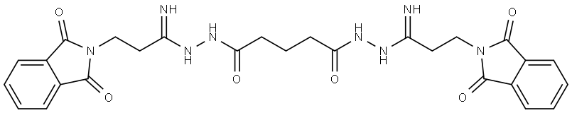 Pentanedioic acid, 1,5-bis[2-[3-(1,3-dihydro-1,3-dioxo-2H-isoindol-2-yl)-1-iminopropyl]hydrazide] 结构式