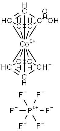 1-Carboxy-cobaltocenium hexafluorophosphate 结构式