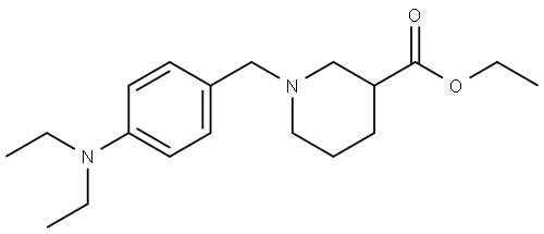 ethyl 1-(4-(diethylamino)benzyl)piperidine-3-carboxylate 结构式