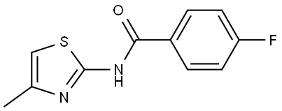 4-Fluoro-N-(4-methyl-2-thiazolyl)benzamide 结构式