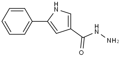 5-苯基-1H-吡咯-3-甲酰肼 结构式