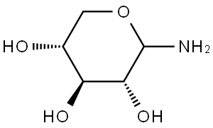 (3R,4S,5R)-2-aminooxane-3,4,5-triol 结构式