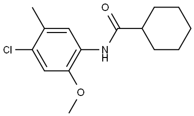 N-(4-Chloro-2-methoxy-5-methylphenyl)cyclohexanecarboxamide 结构式