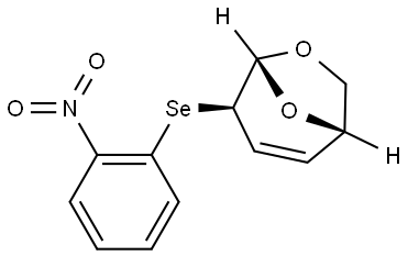 β-D-erythro-Hex-3-enopyranose, 1,6-anhydro-3,4-dideoxy-2-Se-(2-nitrophenyl)-2-seleno- (9CI) 结构式