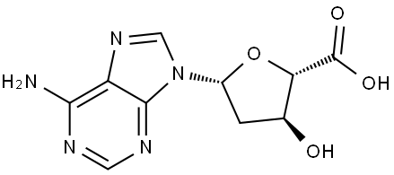 2'-Deoxyadenosine-5'-carboxylic acid 结构式