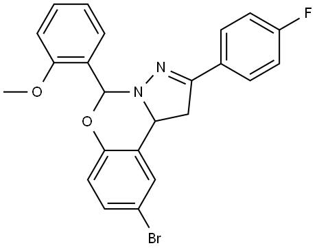 2-(9-BR-2-(4-F-PH)-1,10B-DIHYDROPYRAZOLO(1,5-C)(1,3)BENZOXAZIN-5-YL)PH ME ETHER 结构式