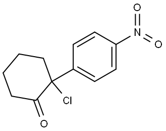 2-Chlor-2-(p-nitrophenyl)cyclohexanon 结构式