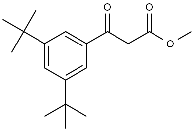 Methyl 3,5-bis(1,1-dimethylethyl)-β-oxobenzenepropanoate 结构式