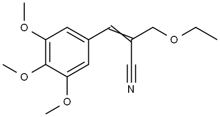 Β-乙氧基-Α-(3,4,5-三甲氧基苯亚甲基)-丙腈 结构式