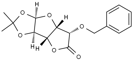 5-O-苄基-1,2-O-异亚丙基-Α-D-呋喃葡糖醛酸,Γ-内酯 结构式