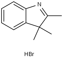 2,3,3-三甲基-3H-吲哚溴化氢盐 结构式