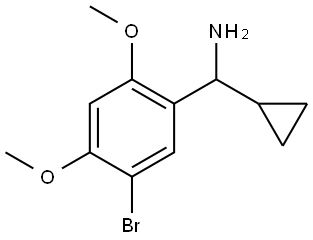 (5-BROMO-2,4-DIMETHOXYPHENYL)(CYCLOPROPYL)METHANAMINE 结构式