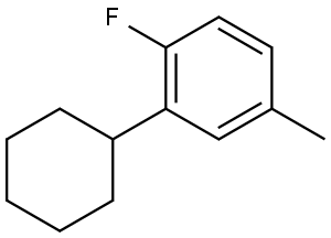 2-cyclohexyl-1-fluoro-4-methylbenzene 结构式