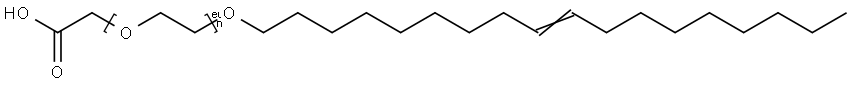 α-羧甲基-ω-9-十八烯氧基聚氧乙烯 结构式