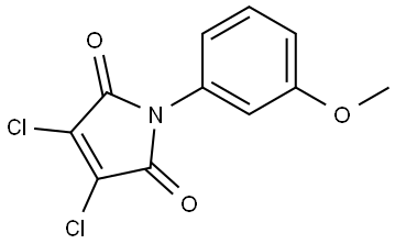 3,4-Dichloro-1-(3-methoxyphenyl)-1H-pyrrole-2,5-dione 结构式