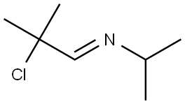 2-Propanamine, N-(2-chloro-2-methylpropylidene)-, [N(E)]- 结构式