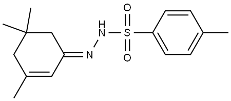4-methyl-N'-(3,5,5-trimethylcyclohex-2-en-1-ylidene)benzenesulfonohydrazide 结构式