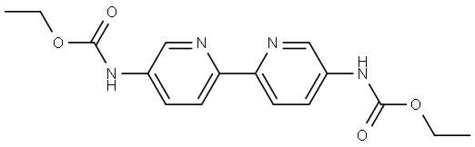 Carbamic acid, N,N'-[[2,2'-bipyridine]-5,5'-diyl]bis-, C,C'-diethyl ester 结构式