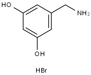 5-(氨基甲基)苯-1,3-二醇氢溴酸盐 结构式