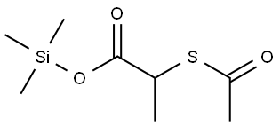 三甲基硅基 2-(乙酰基硫基)丙酸酯 结构式