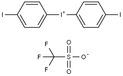 双(4-碘苯基)碘鎓三氟甲磺酸盐 结构式