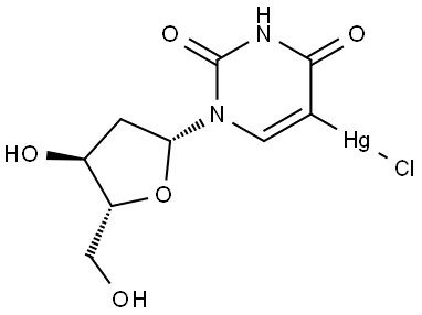 5-chloromercurio-2-'-deoxyuridine 结构式