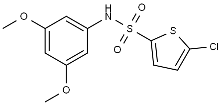 5-Chloro-N-(3,5-dimethoxyphenyl)-2-thiophenesulfonamide 结构式