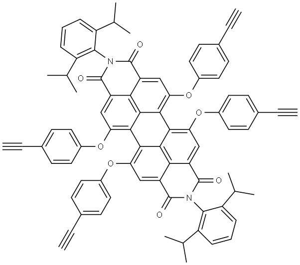 苝酐 苝酰亚胺炔衍生物 结构式