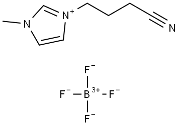 1-腈丙基-3- 甲基味唑四氟硼酸盐 结构式