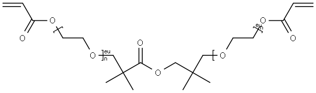 Poly(oxy-1,2-ethanediyl), .alpha.-hydro-.omega.-(1-oxo-2-propenyl)oxy-, ether with 3-hydroxy-2,2-dimethylpropyl 3-hydroxy-2,2-dimethylpropanoate (2:1) 结构式