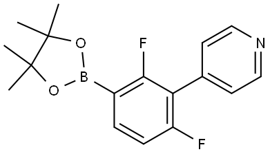 2,4-二氟-3-(4-吡啶基)苯硼酸频哪醇酯 结构式