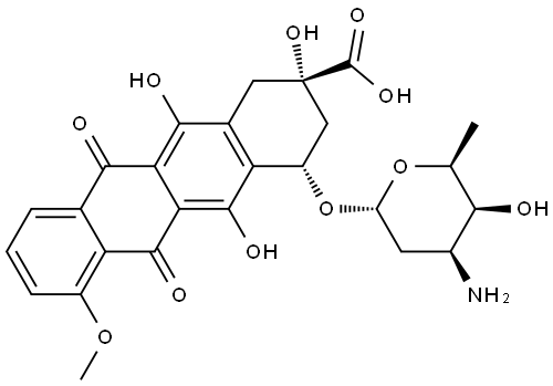 多柔比星杂质 6 结构式