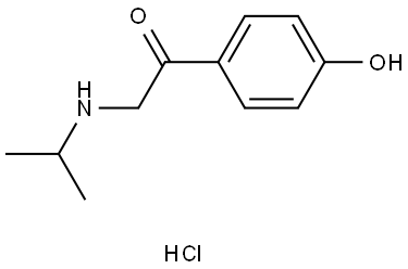 1-(4-Hydroxyphenyl)-2-[(1-methylethyl)amino]ethanone (Hydrochloride)
 结构式