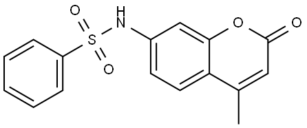 Benzenesulfonamide, N-(4-methyl-2-oxo-2H-1-benzopyran-7-yl)- 结构式