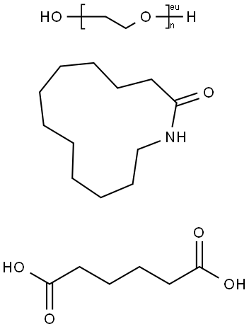 Hexanedioic acid, polymer with azacyclotridecan-2-one and .alpha.-hydro-.omega.-hydroxypoly(oxy-1,2-ethanediyl) 结构式