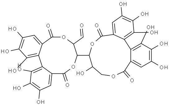 2,3-HHDP-4,6-HHDP-D-GLUCOPYRANOSIDE 结构式