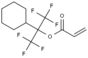 2-丙烯酸，1-环己基-2,2,2-三氟-1-(三氟甲基)乙酯，均聚物 结构式