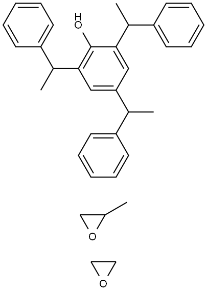 甲基环氧乙烷与环氧乙烷的聚合物的单[2,4,6-三(1-苯基醚)苯基]醚 结构式