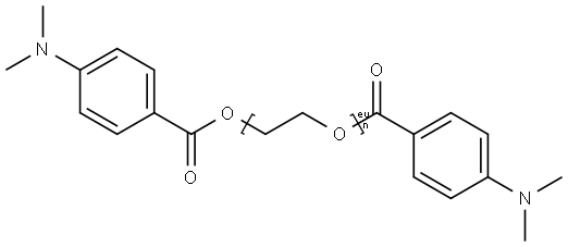 聚乙二醇二-(对-二甲基氨基苯甲酸)酯 结构式