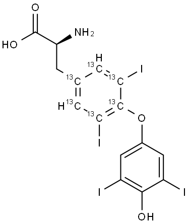 L-THYROXINE-13C6 SOLUTION 结构式